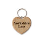 Oak Heart Keyring 'Yorkshire Lass' | House Keys | Novelty | Up North, thumbnail 2 of 2