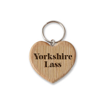 Oak Heart Keyring 'Yorkshire Lass' | House Keys | Novelty | Up North, 2 of 2