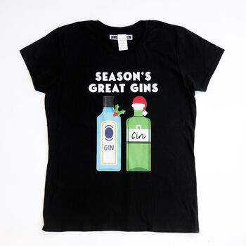 Gin Ladies Christmas T Shirt, 3 of 5