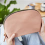 Personalised Blush Leather Toiletry Bag, thumbnail 3 of 5