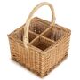 Personalised Wicker Picnic Bottle Carrier For Couples, thumbnail 5 of 8