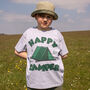 Happy Camper Boys' Camping Slogan T Shirt, thumbnail 1 of 4