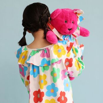 Alessia Girls Nightdress Set With Matching Teddy Bear, 3 of 6