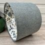 Bronte Roan Blue Tweed Floral Lined Lampshades, thumbnail 6 of 11