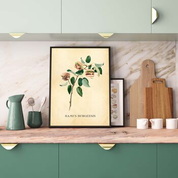 Vintage Style Botanical Burger Print, 9 of 10