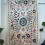 Multi Coloured Suzani Embroidered Throw Bedspread, thumbnail 1 of 2