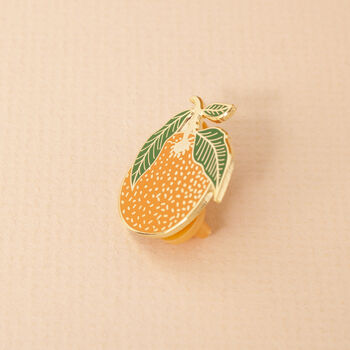 Clementine Enamel Pin Badge, 4 of 7