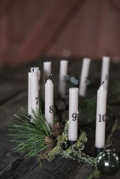 Personalised Advent Candle Set, 4 of 6