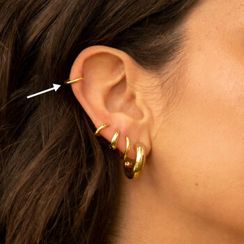 Gold Thin Ear Cuffs Pair, 2 of 4