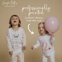Girls Personalised Lilac Teddy Face Birthday Pyjamas, thumbnail 11 of 11