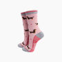 Sausage Dog Hearts Fluffy Bamboo Socks In Pink, thumbnail 1 of 4
