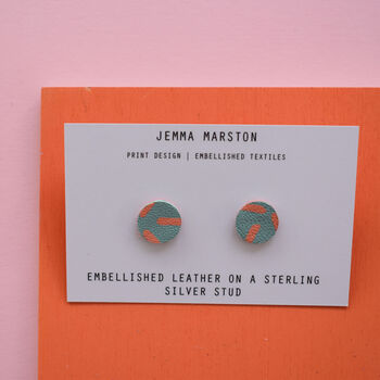 Colour Mini Leather Painted Studs, 4 of 10