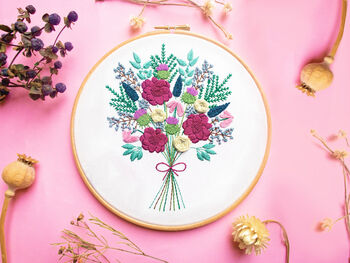 Winter Bouquet Embroidery Kit, 4 of 5