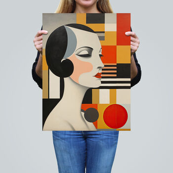 Bauhaus Art Deco Geometric Portrait Wall Art Print, 2 of 6