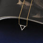 Pave Diamond Triangle Necklace, thumbnail 4 of 7
