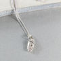 Tiny Owl Sterling Silver Necklace, thumbnail 2 of 3