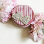 Amour Lace And Crystal Heart Shoe Clips, thumbnail 2 of 5