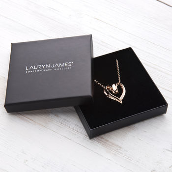 In My Heart Pendant Sterling Silver Rose Gold Plated, 6 of 6