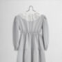 Light Grey Textured Cotton Hortensia Handmade Dress, thumbnail 2 of 3