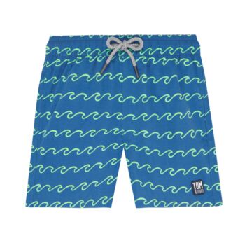 Father And Son Matching Wave Print Swim Shorts, 6 of 8
