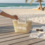 Personalised Name Straw Tote Bag, thumbnail 2 of 3
