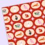 5x, 10x Christmas Cats Wrapping Paper Sheets | Holiday Wrap, thumbnail 4 of 4