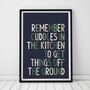 Remember Cuddles In The Kitchen Print, thumbnail 1 of 8