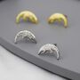 Sterling Silver Pangolin Stud Earrings, thumbnail 2 of 11