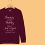 'Mummy And Daddy Finally Tied The Knot' Boys/Girls Wedding Sweatshirt, thumbnail 8 of 12