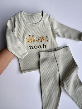 Safari Kids Personalised Pyjama Loungewear Set |, 3 of 7