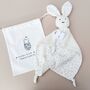 New Baby Gift, Bunny Comforter, thumbnail 7 of 8