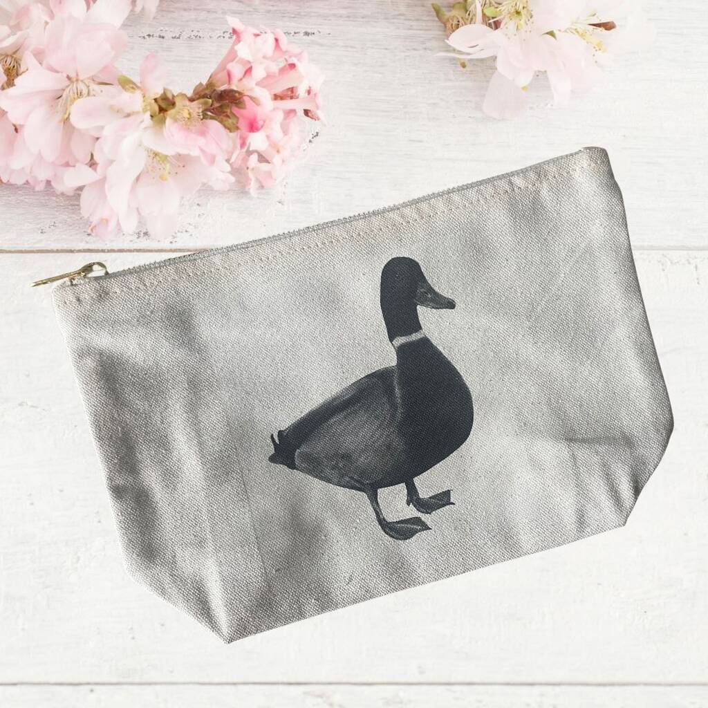 Rana The Duck Cotton Lined Mini Pouch Bag By Libra Fine Arts