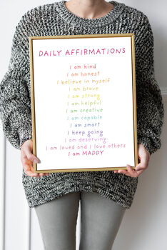 Daily Affirmations Positive Art Print For Children, 3 of 5