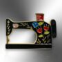 Sewing Machine With Flower Design Enamel Pin Brooch, Birthday Gift For Sewers, Crafters, Dressmakers, Seamstresses, thumbnail 3 of 8