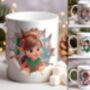 Personalised Christmas Elf Breakout Gift Mug, thumbnail 1 of 6