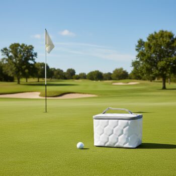 Personalised White Golf Lunch Bag, 7 of 10