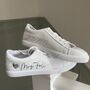 Personalised Bridal Prom White Lace Up Trainers, thumbnail 1 of 3