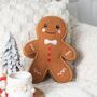 Gingerbread Man Boucle Cushion, thumbnail 1 of 2