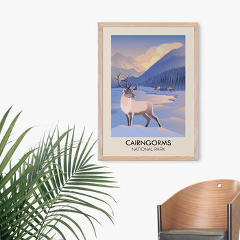 Cairngorms National Park Travel Poster Art Print, 4 of 8