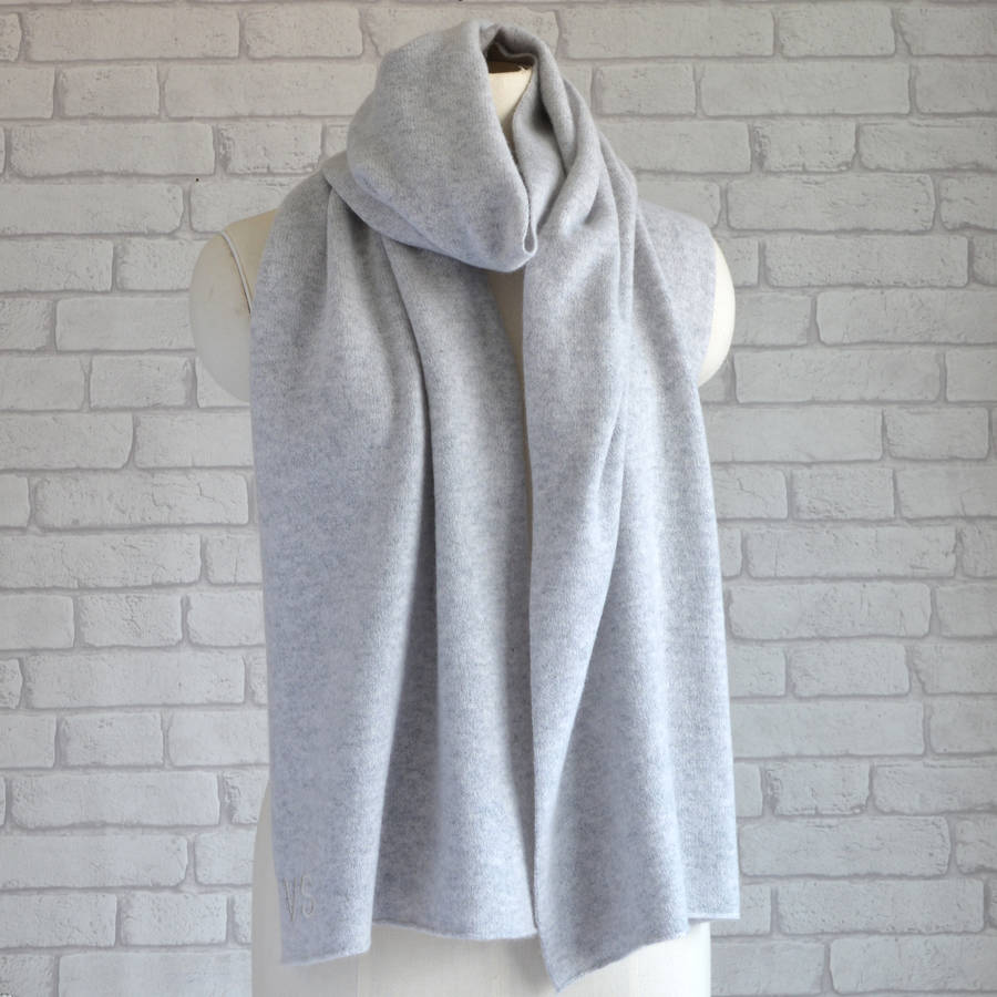 oversize pure cashmere personalised scarf by warm pixie diy ...