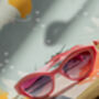 Pink Angled Polygon Thick Frame Sunglasses, thumbnail 4 of 6
