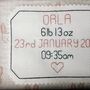 Framed Gift With Birth Details Embroidered Baby Gift, thumbnail 7 of 12
