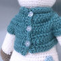 Hand Knitted Personalised Polar Bear Teddy, thumbnail 5 of 12