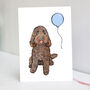 Chocolate Cockapoo Birthday Card, thumbnail 1 of 10