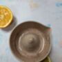 Handmade Ceramic Lemon Squeezer Pink Speckles, thumbnail 2 of 6