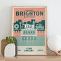 Personalised Brighton Marathon Print, Unframed, thumbnail 2 of 4
