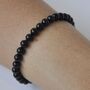 Men's Black Tourmaline Crystal Bracelet Gift For Him, thumbnail 2 of 5