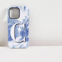Blue And White Palm Leaf Print Alphabet Case, thumbnail 1 of 5