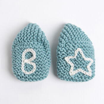 Personalised Baby Booties Merino Beginner Knitting Kit, 2 of 9