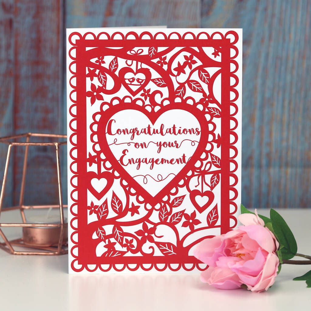 Engagement Printed Card A5 Red